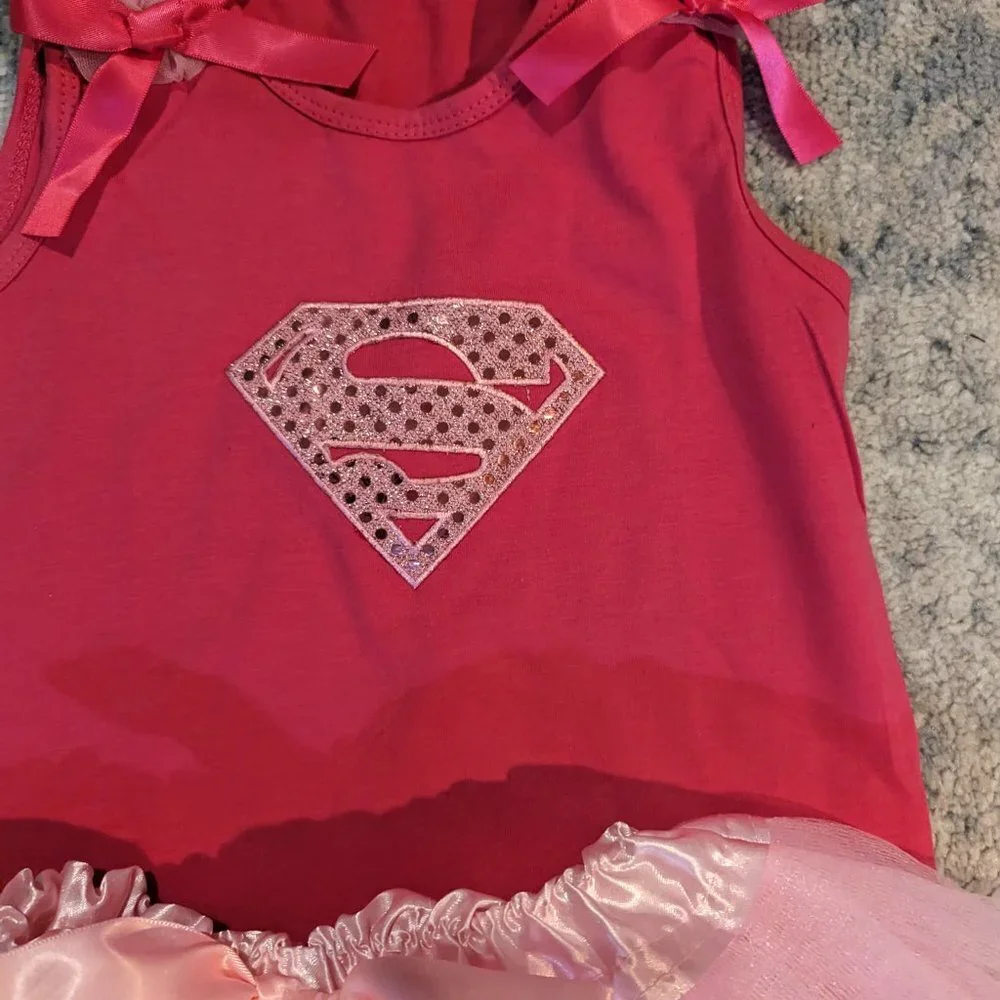 Superhero Superman Halloween Costume Toddler Girl Size 4T NEW